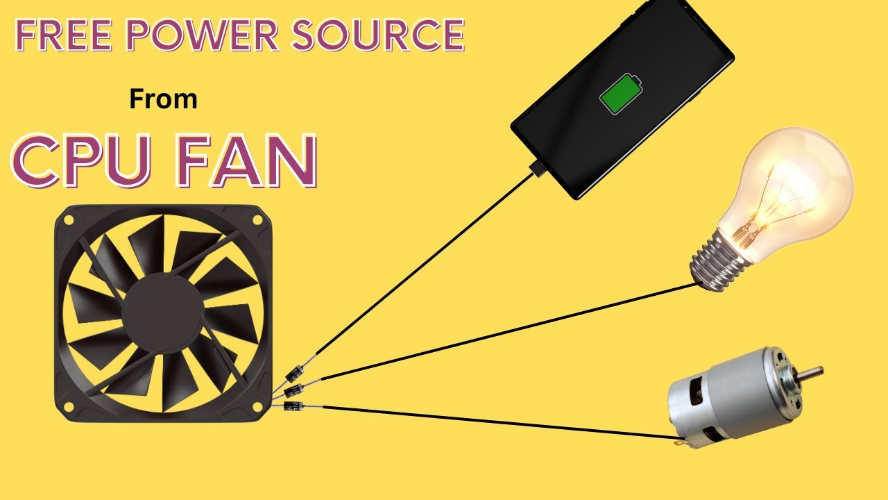 Free power source from CPU fan 