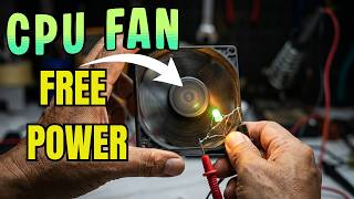 Generating Electricity from a CPU Cooling Fan@MakCyberTipsAndIdeas