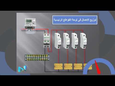 طريقة توزيع الاحمال الكهربائية في لوحة القواطع الرئيسية