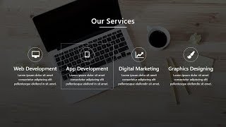 How To Make Website Services Section Using HTML CSS And Bootstrap  2019