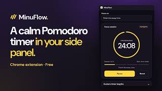 MinuFlow: Pomodoro Focus Timer for Chrome