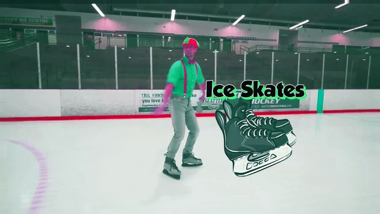 Blippi Ice Skates Shoes Are Displayed/Super Enjoy Ice Skating/Sponsored By Gamavision Csupo Effects