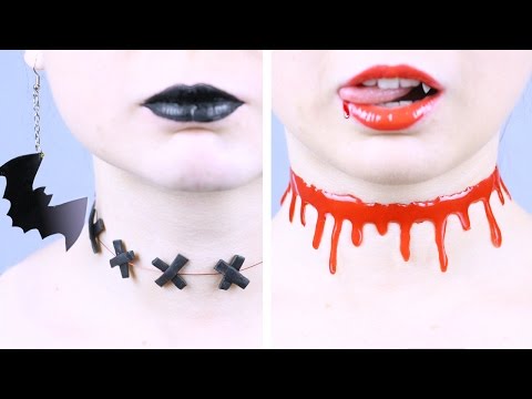 DIY Украшения к Хэллоуину | Чокеры СВОИМИ РУКАМИ | Halloween 🐞 Afinka