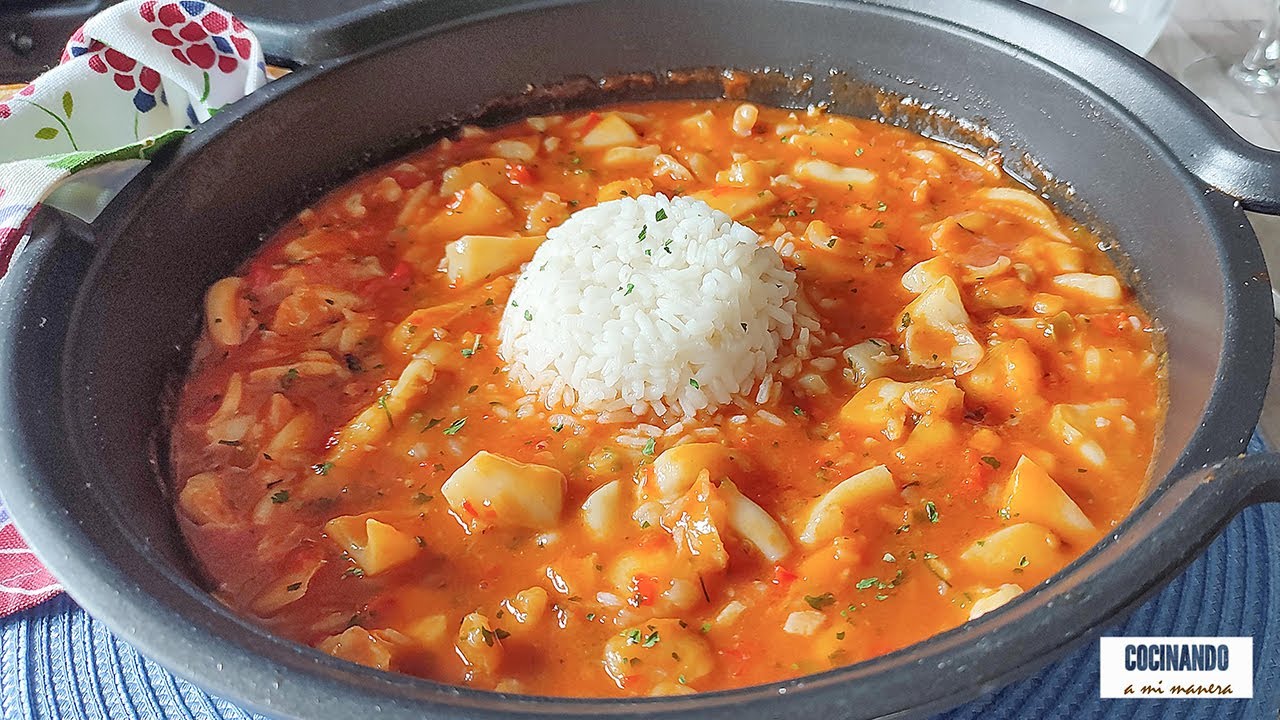 SEPIA o calamares EN SALSA , y menuda salsa!