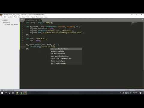 Create simple HTTP server in node.js | Simple web server in node js