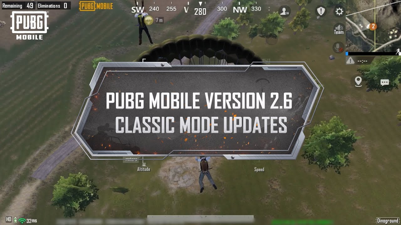 Notas de atualização do PUBG MOBILE 2.6