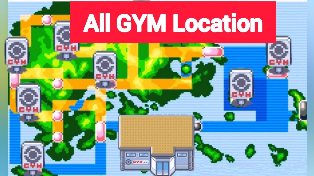 Pokemon Emerald All GYM Location by Story (8 GYM) 