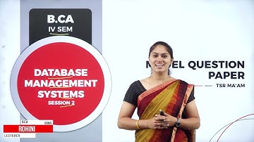 DAY 28 | DBMS | IV SEM | B.C.A | NEP | MODEL QUESTION PAPER | L2