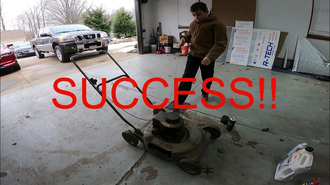 Push mower start YouTube
