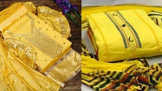 Yellow Suit / Printed Yellow Suit / Embroidered Yellow Suit || Kohinoor Collection