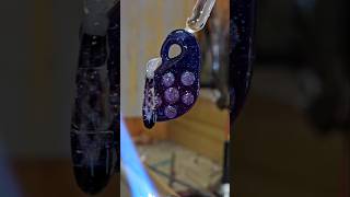 Making a Glass Painter Palette Pendant 🎨🖌✨️ w/ Micro Crushed Opal Glass for a Space Effect. ✨️