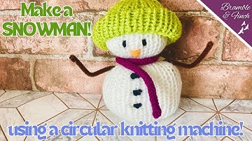 Make a circular knitting machine Snowman! EASY and QUICK craft! Sentro / Addi / Prym