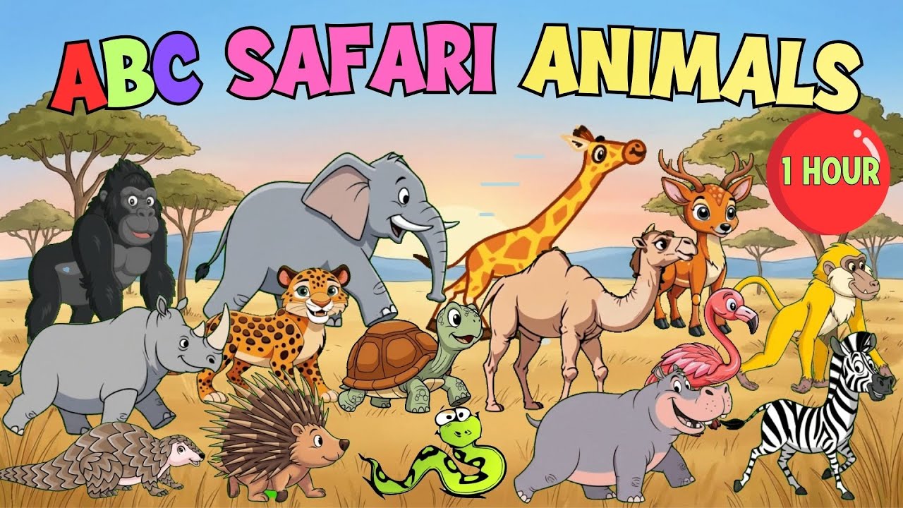 ABC Safari Animal Sounds Song + Alphabet Animals 🐘🦒 Learn ABC With Animals Song | Little Puppy Learn