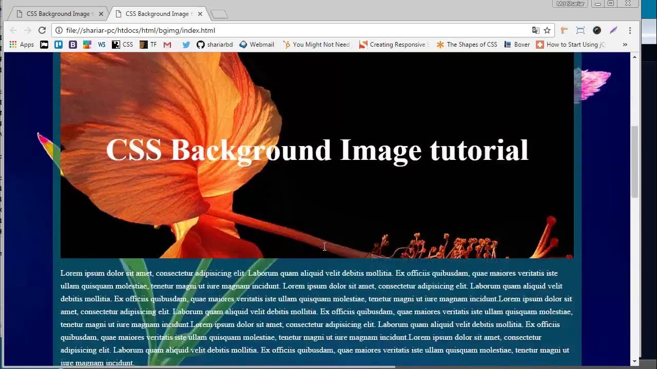 CSS Background Image Tutorial - YouTube