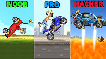 Hill Climb Racing 2 - NOOB vs PRO vs HACKER