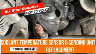 How to Video - coolant temperature sensor and sending unit installation - 2000 Ford Ranger