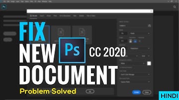 How to Fix New Document Create Option Not Working in Photoshop CC 2020 [HINDI]