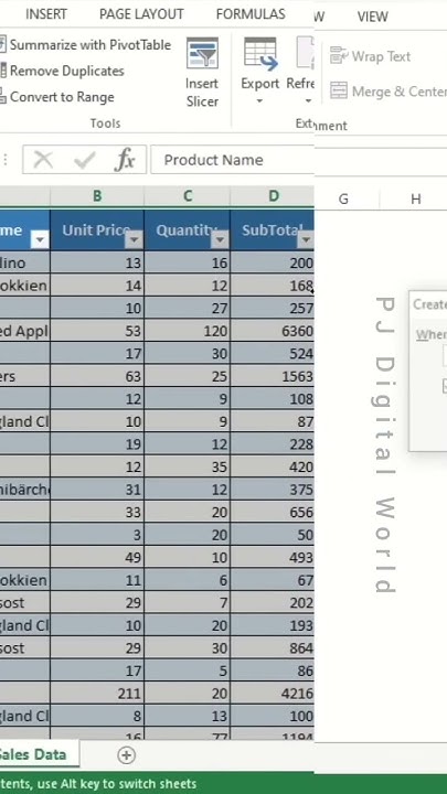 how-to-create-table-shortcut-ms-excel-excel-tips-tricks-formulas