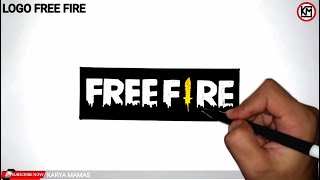 Cara menggambar logo FREE FIRE