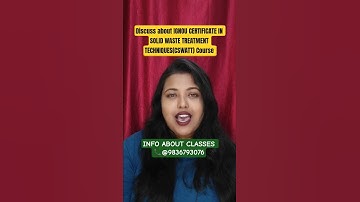 Discussieer over het IGNOU-CERTIFICAAT IN VASTE AFVALBEHANDELINGSTECHNIEKEN (CSWATT) | #IGNOU #CS...