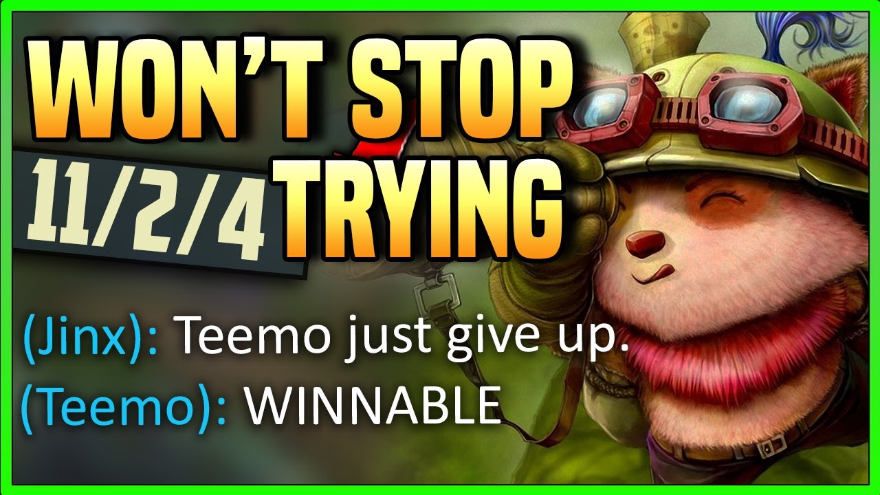 Is Winning This Game Impossible? Perfect Game On Teemo Top - League of Legends