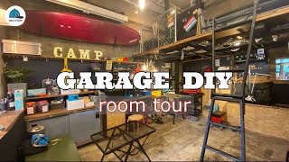 You can do all this with a low budget! Garage DIY packed with ideas [Room tour]