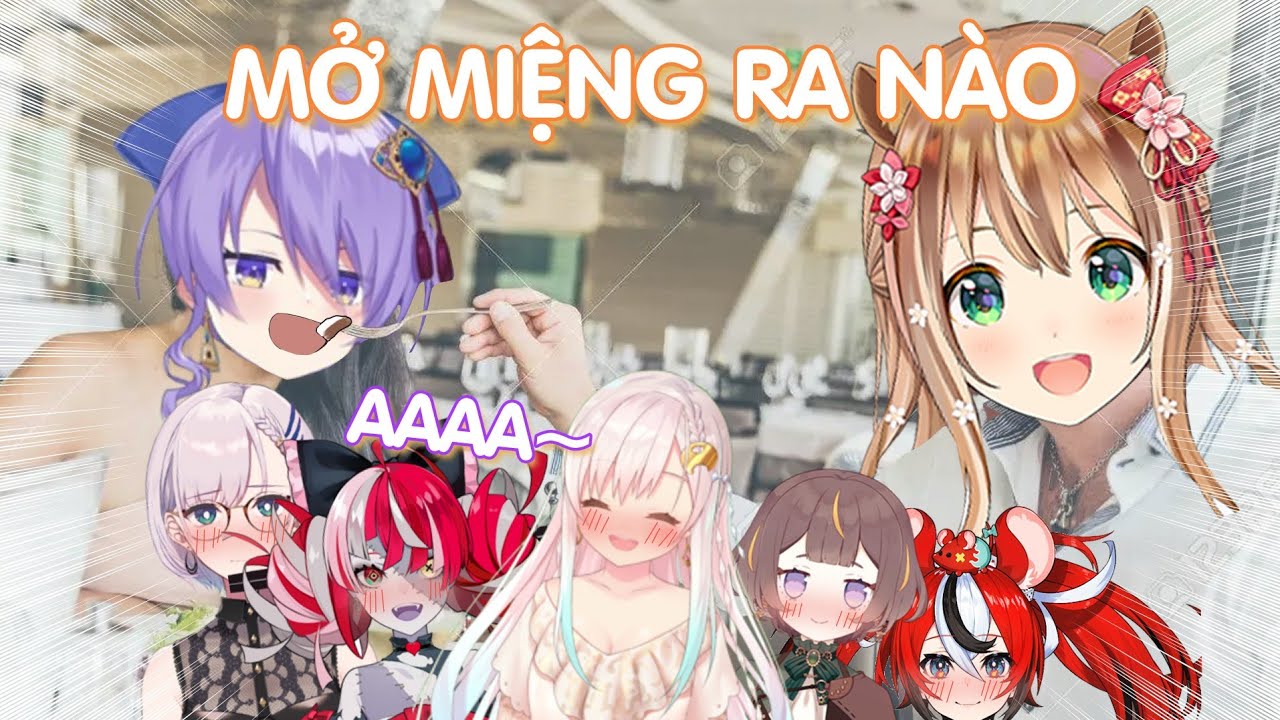「Hololive / Vietsub」RisuMoona đút ăn cho nhau cực kì 
