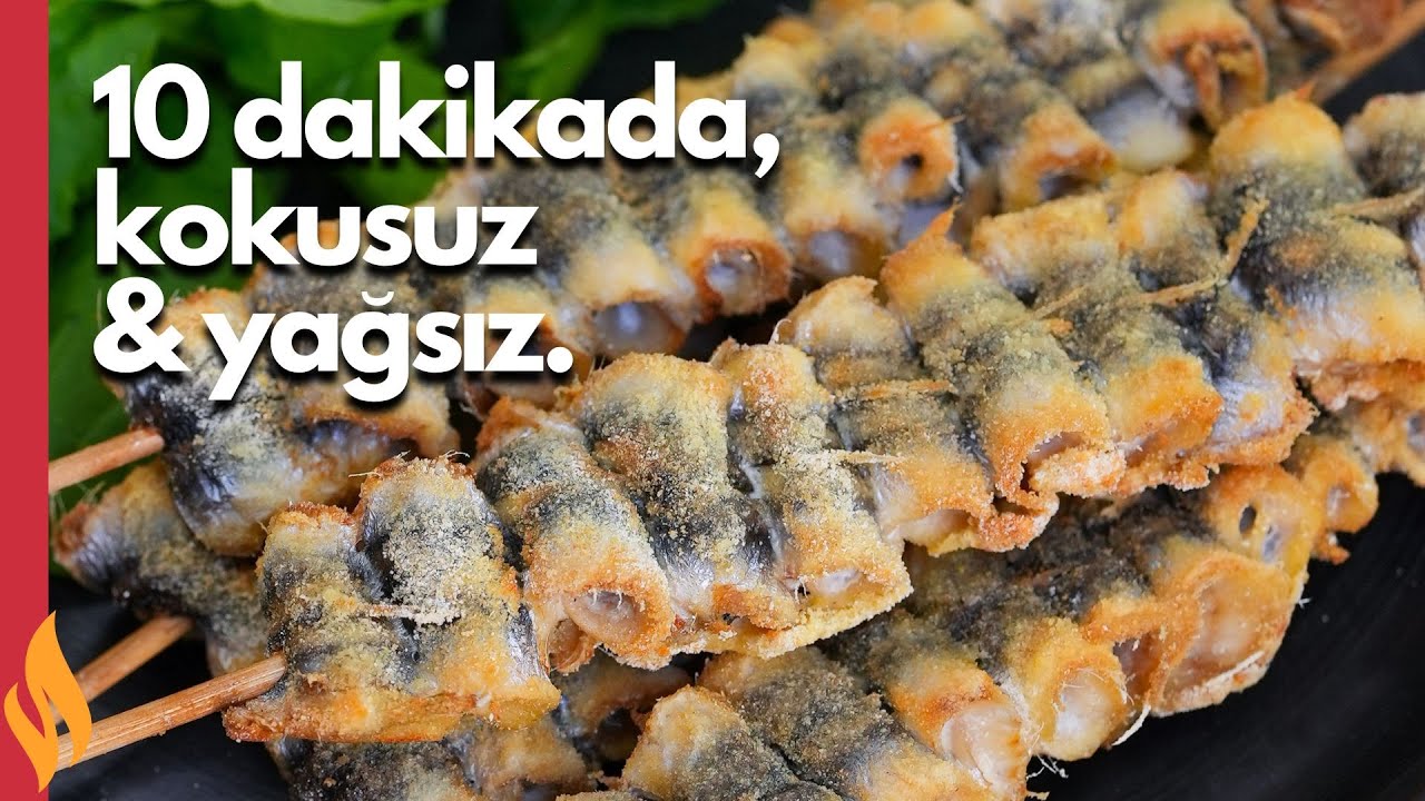 KOKUSUZ & YAĞSIZ Hamsi Şiş Tarifi ???? Airfryer'da 10 DAKİKADA Hazır! ????????
