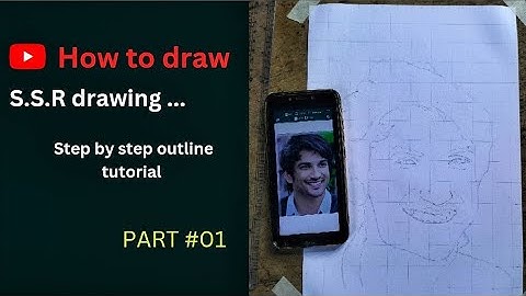 How to draw sushant singh rajput drawing step by step outline tutorial....