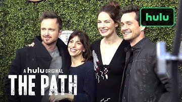 Aaron Paul and Hugh Dancy at The Path Finale | Hulu