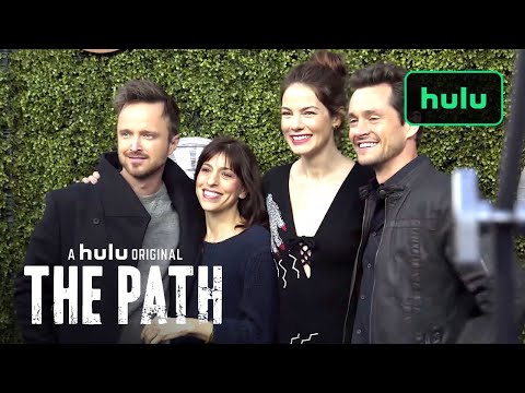 Aaron Paul and Hugh Dancy at The Path Finale | Hulu