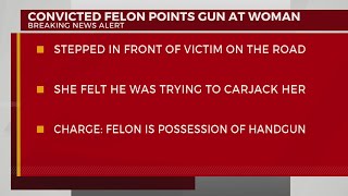 Felon charged with attempted carjacking