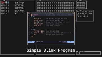 An emulator for the 8051 Microcontroller | C | Ncurses