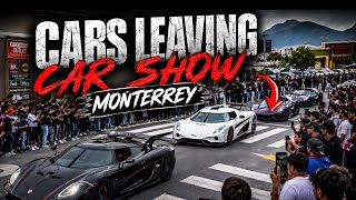 Insane supercars leaving Monterey car show