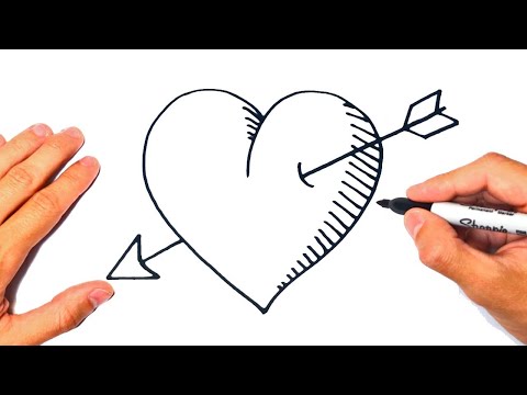 Как нарисовать сердце | сердечко со стрелой | How to draw a Heart Step by Step