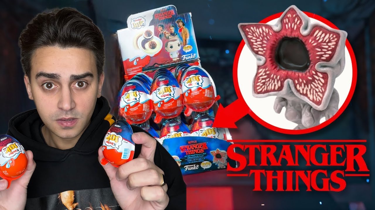 Stranger Things KINDER JOY ❤️💙Otwieramy 100 JAJEK NIESPODZIANEK 😱