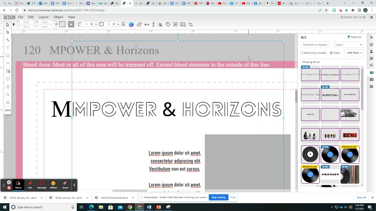 2023 yearbook headline subheadline font instructions