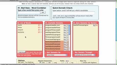 Using BustAName to Pick a Great Fitness Domain Name