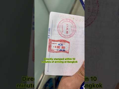 Bangkok airport visa