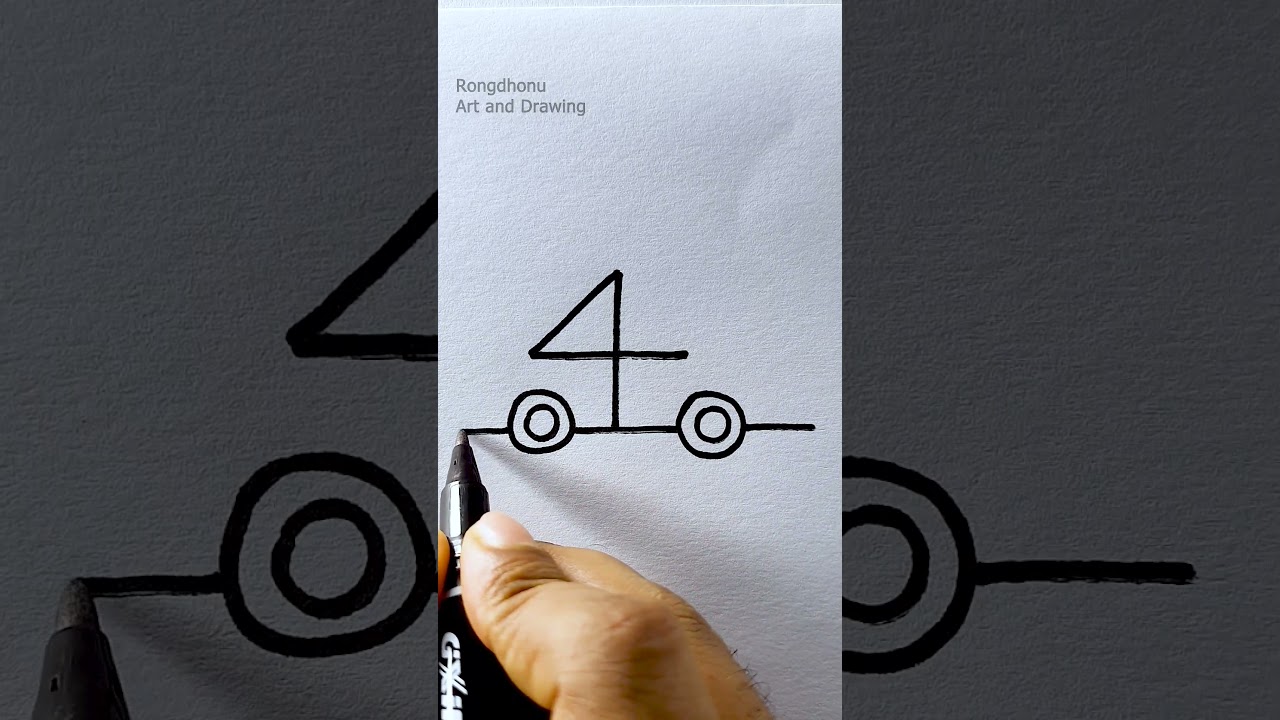 How to Draw a Jeep Car Step by Step From 4 | Easy Drawing 