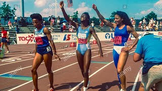 Gwen Torrence vs Florence Griffith Joyner vs Evelyn Ashford .( US Trials 88 Indianapolis )100m