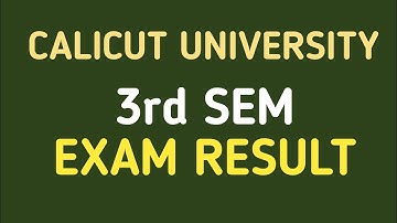 calicut university third/3rd semester/sem exam result | calicut university 3rd sem exam result