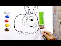 How to Paint a Portrait of a Rabbit in Acrylics / Time-lapse / JMLisondra