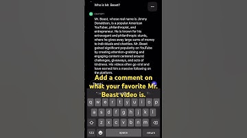 Asking ChatGPT who Mr. Beast is! #chatgpt #mrbeast #mrbeastvstseries #chat #shorts #informative