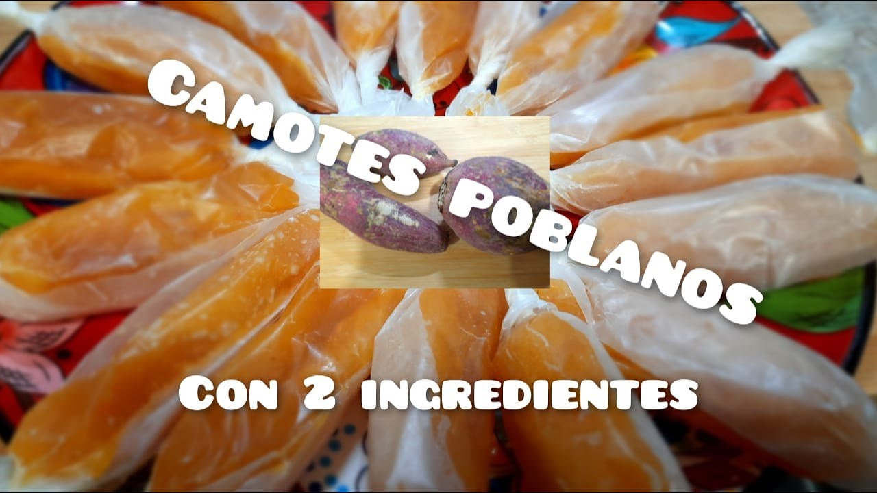 Dulces de Camote con 2 ingredientes.
