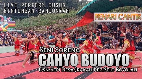 SORENG CAHYO BUDHOYO PUTRI | LIVE PERFORM DUSUN GINTUNGAN BANDUNGAN JAWA TENGAH
