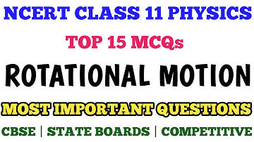Best MCQ Rotational Motion Class 11 Physics in Hindi & English