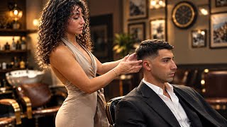 The Perfect Businessman Haircut💈 Relaxing Barber ASMR (No Talking)