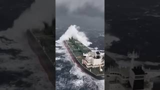 oil tank ship vs Monster Wave #ocean #maritime #extreme