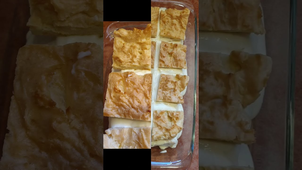 קרמשניט עם בצק רבוך במילוי קרם דיפלומט